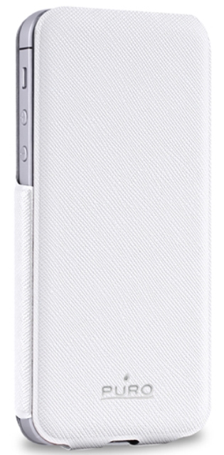 Чехол эко-кожа PURO Ultra Slim для Apple iPhone 5 белый