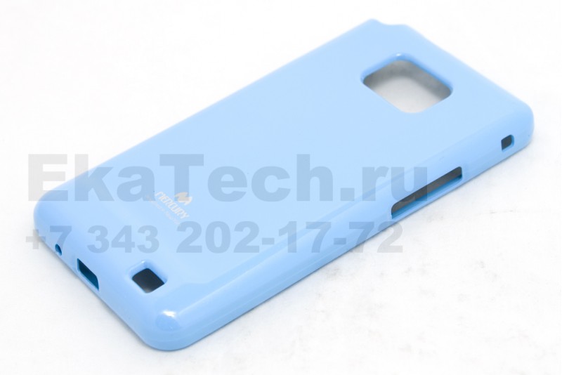 Чехол гелиевый Mercury Jelly для Samsung Galaxy SII I9100 голубой