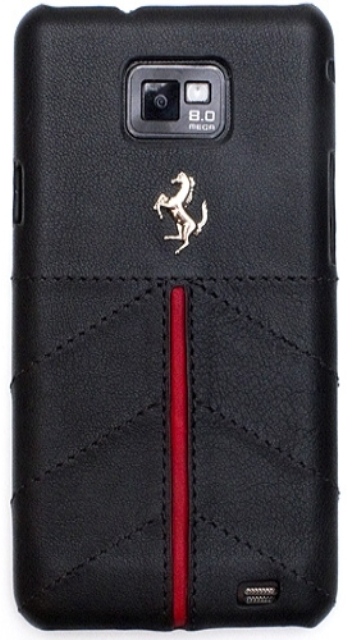 Чехол кожаный Ferrari Challenge FECFGS2B для Samsung Galaxy SII I9100