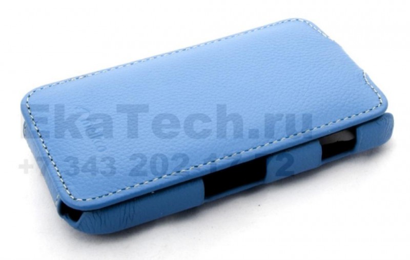 Чехол кожаный Melkco Jacka Type для Samsung Galaxy Ace S5830 голубой