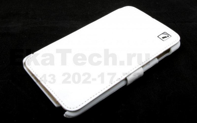 Чехол кожаный Icarer для Samsung Galaxy Note N7000 белый