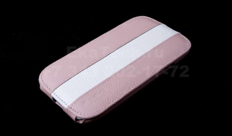 Чехол кожаный Melkco Jacka Type Limited для Samsung Galaxy SIII I9300 розовый-белый