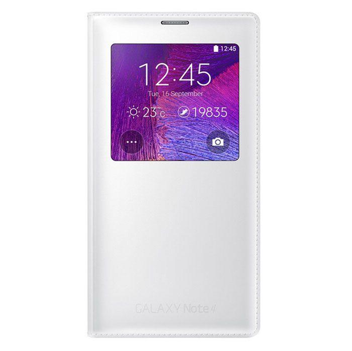 Оригинальный чехол Samsung для Galaxy N9100 Note 4 S-View white classic