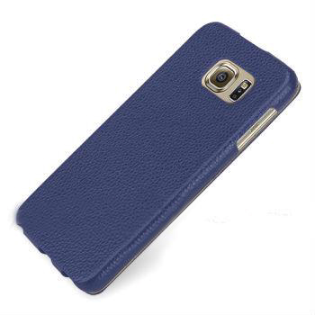 Чехол-книжка кожаный Sipo для Samsung Galaxy S6 темно-синий